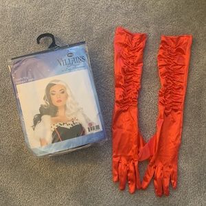 Cruella de Vil wig and gloves Halloween costume